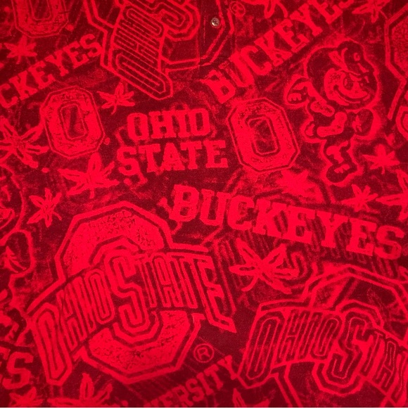 Ohio State University Buckeyes all over print polo shirt - Picture 2 of 3
